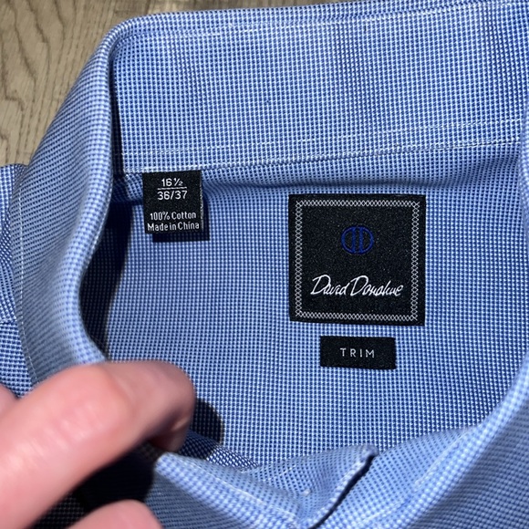 David Donahue Trim Fit Dress Shirt - Picture 5 of 10